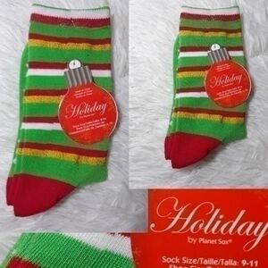 ☄Holiday By Planet Sox Striped Socks